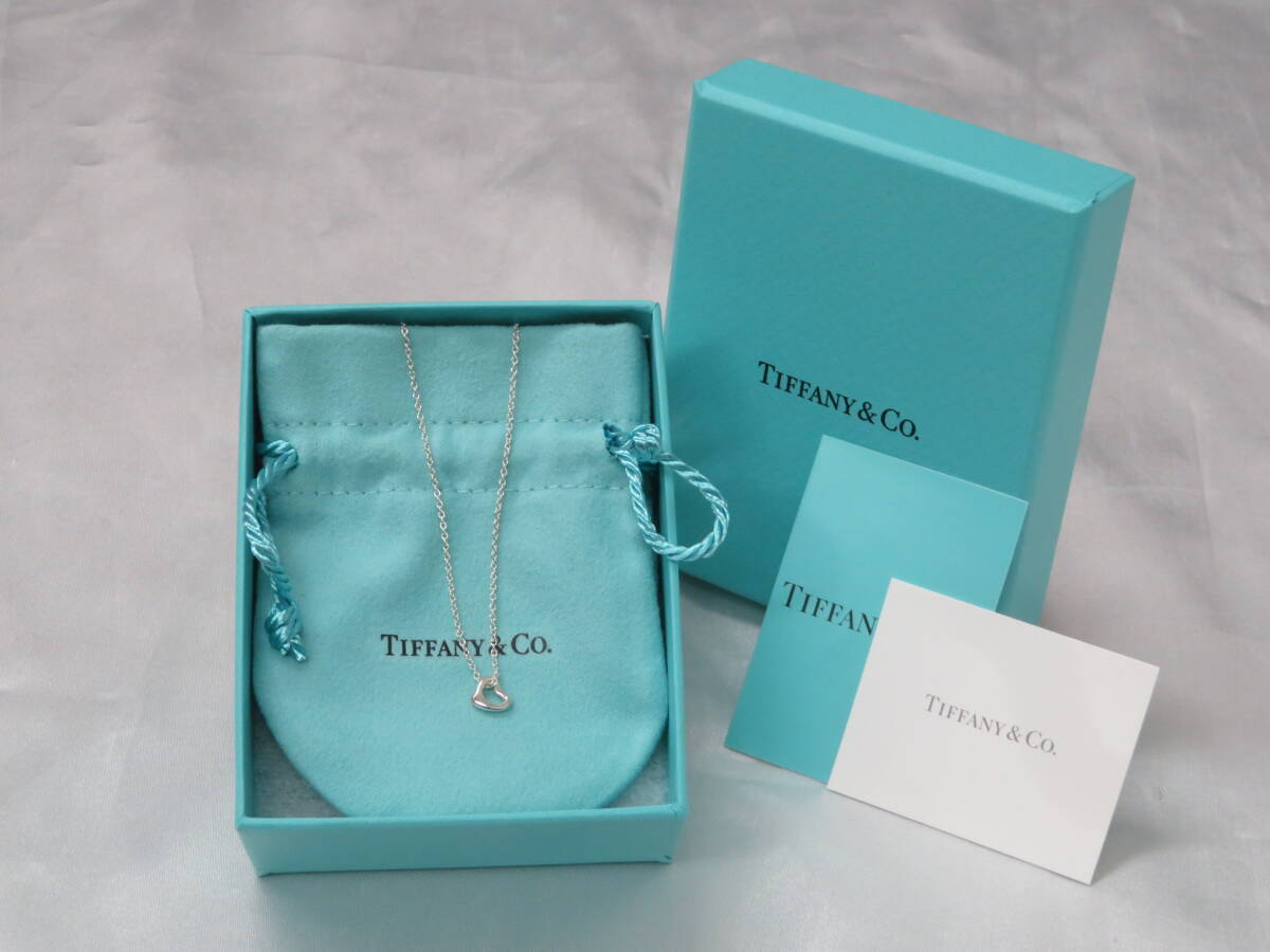 【アクセサリー】 ティファニー TIFFANY&Co. ミニ オープンハート ペレッティ SV 925 ネックレス シルバー 925 ペンダント 箱付 美品拍卖
