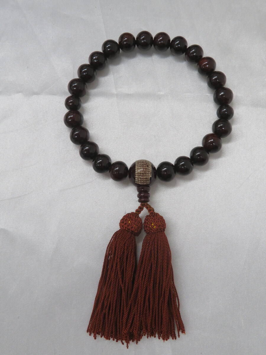 【冠婚葬祭】 紫檀? 虎壇? 数珠 念珠 般若心経 法要 葬儀 仏具 現状品拍卖