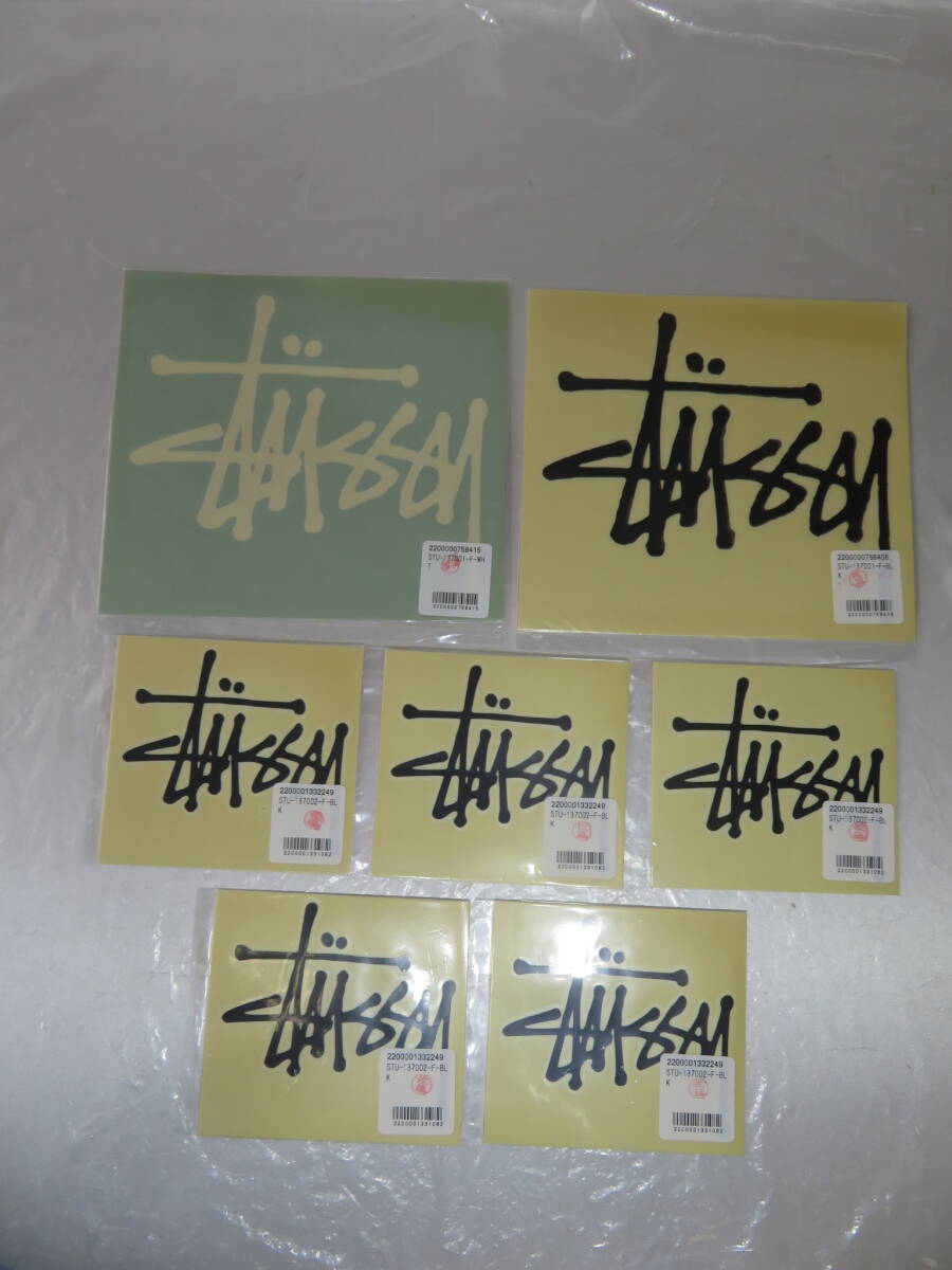【インテリア】 ステューシー Stussy カッティング ステッカー 黒・白 大・小 計 7枚 未使用保管品拍卖
