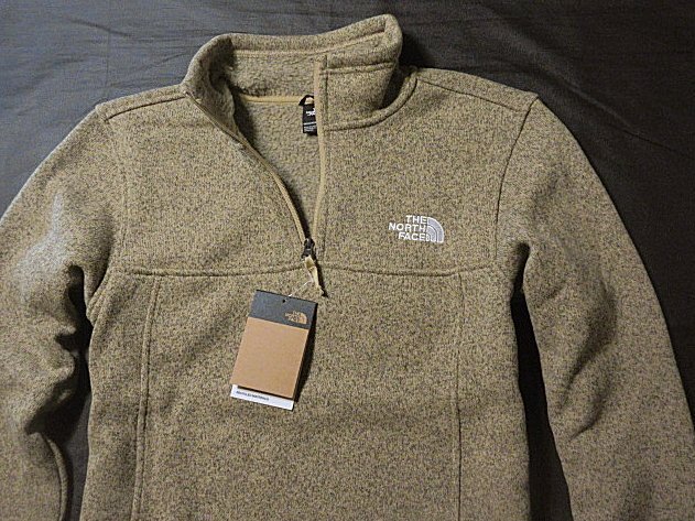本物正規◆ノースフェイス◆厚手 ニット ハーフジップ フリース■L■TSILLAN 1/4ZIP■KHAKI STONE HTHR■新品/アメリカ限定■N48 SWEATER拍卖