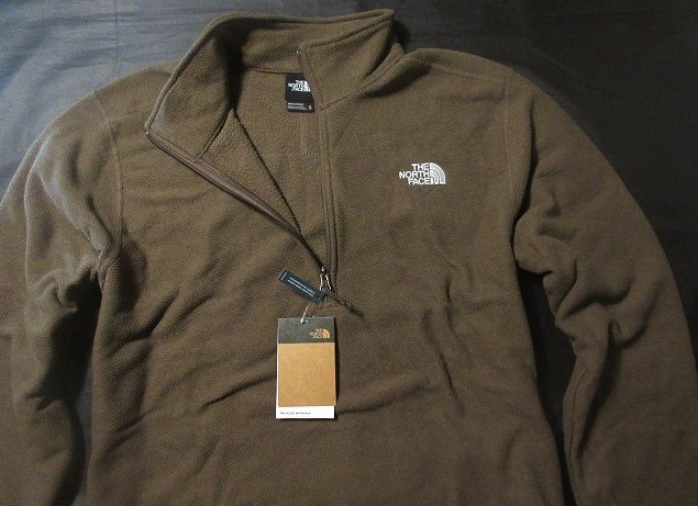 本物正規◆ノースフェイス◆ニットハーフジップフリース TEXTURE CAP■L■茶■SMORKEY BROWN■新品■アメリカ限定/1OI拍卖