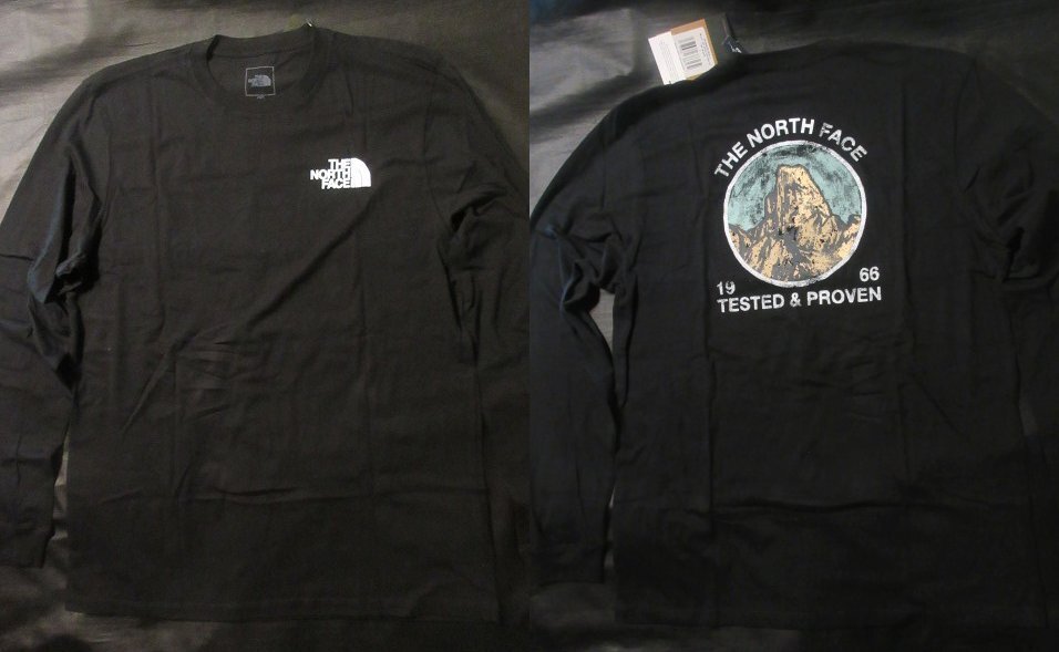 本物正規◆ノースフェイス◆長袖Tシャツ MOUNTAIN TESTED■XL■黒■新品■アメリカ限定/K31/The North Face/メンズ ロンT拍卖