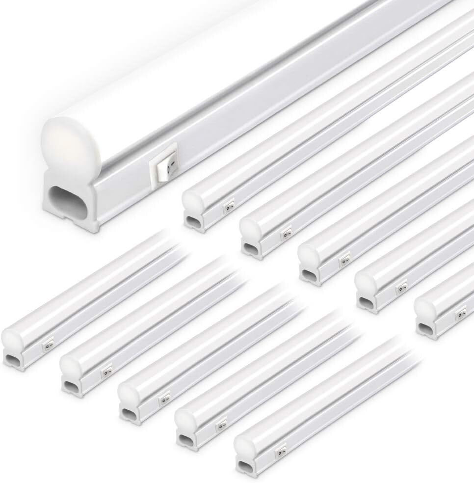 【スイッチ付器具一体型LED蛍光灯 40W形】長さ117cm 6000K昼光色 2200ルーメン 消費電力20W AC電源コード2m 連結コード付属 (10本セット)拍卖