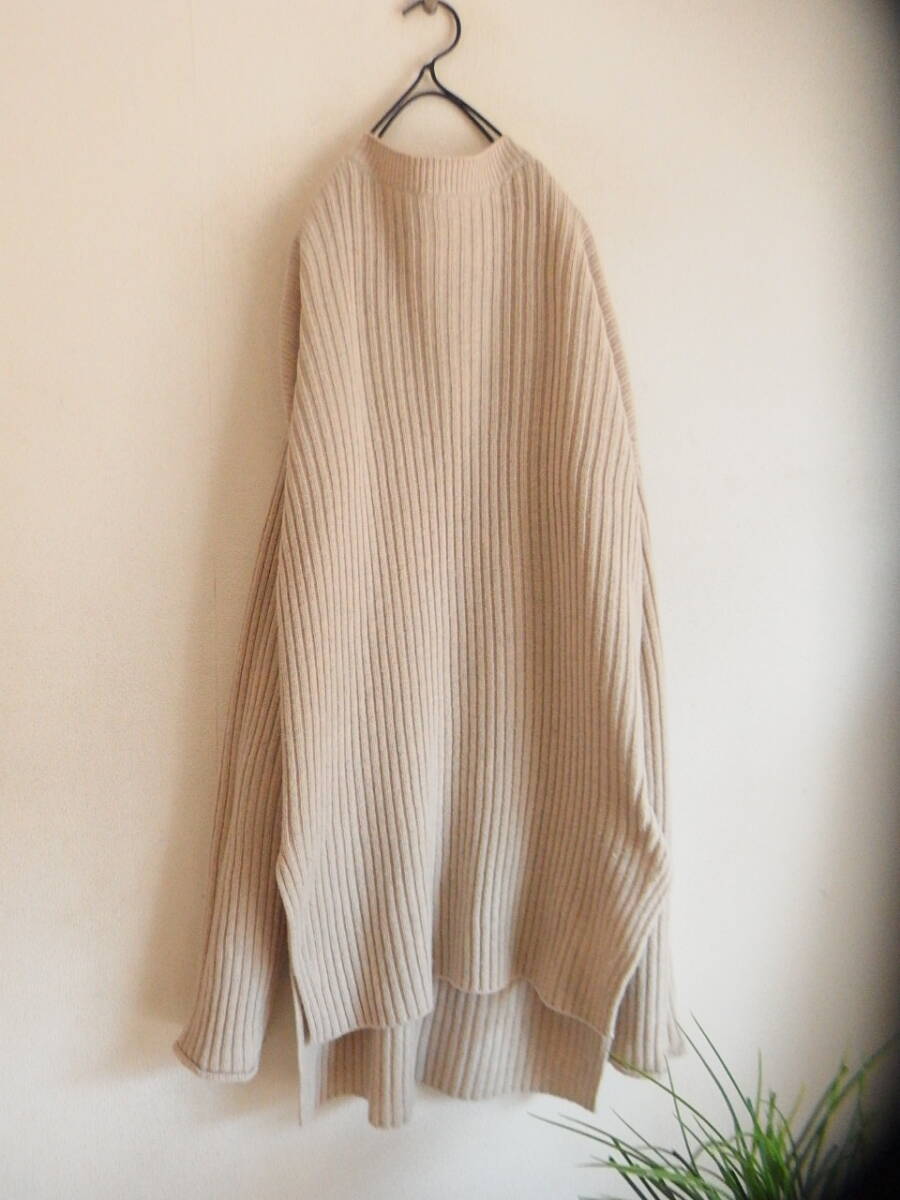 ★ トゥモローランド GALERIE VIE ギャルリーヴィー ウールカシミヤビルドネックプルオーバー ニット ベージュ \23,100♪**拍卖