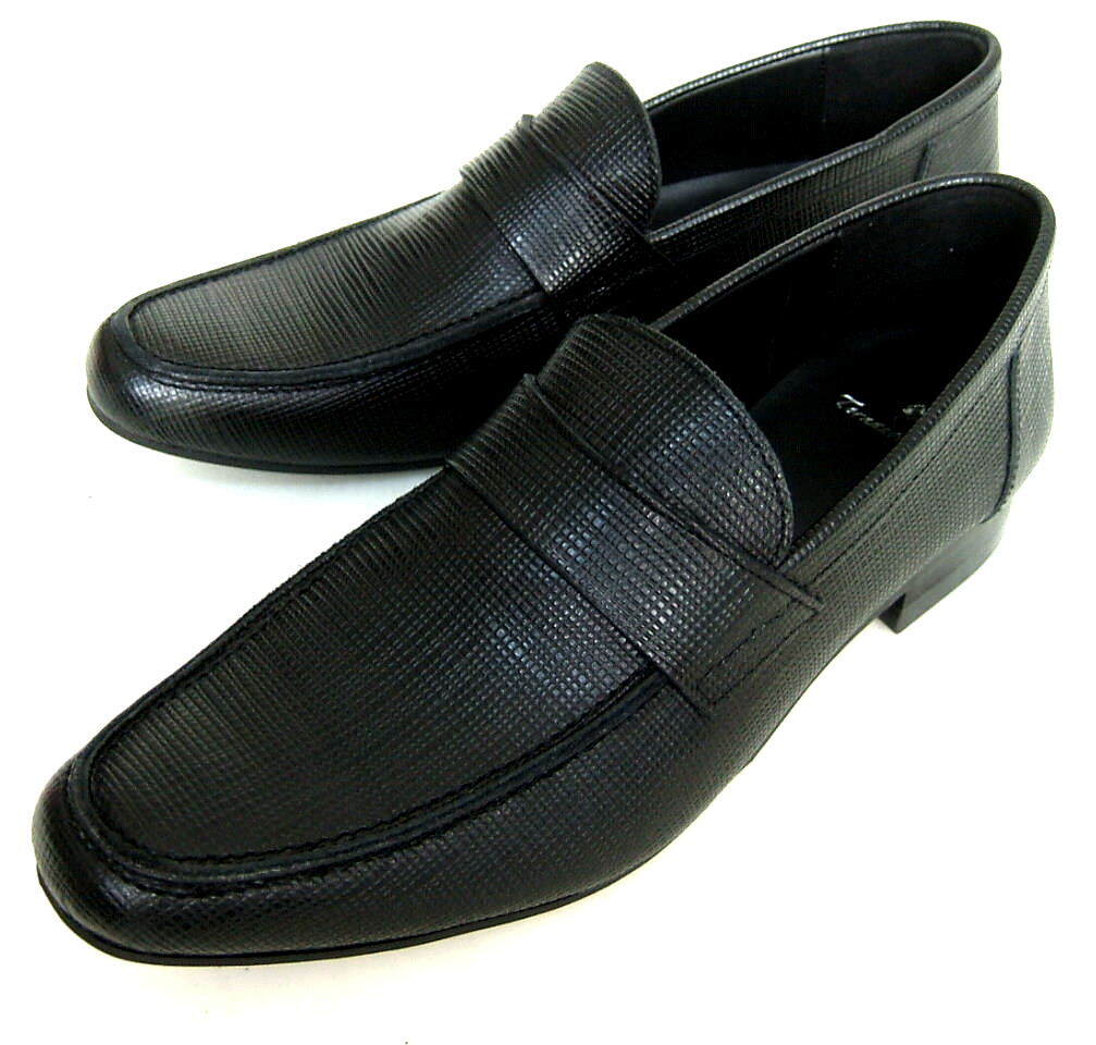 トルネードマート L エンボスベルトローファー シューズ 黒ブラック 本革レザー 日本製 TORNADO MART拍卖