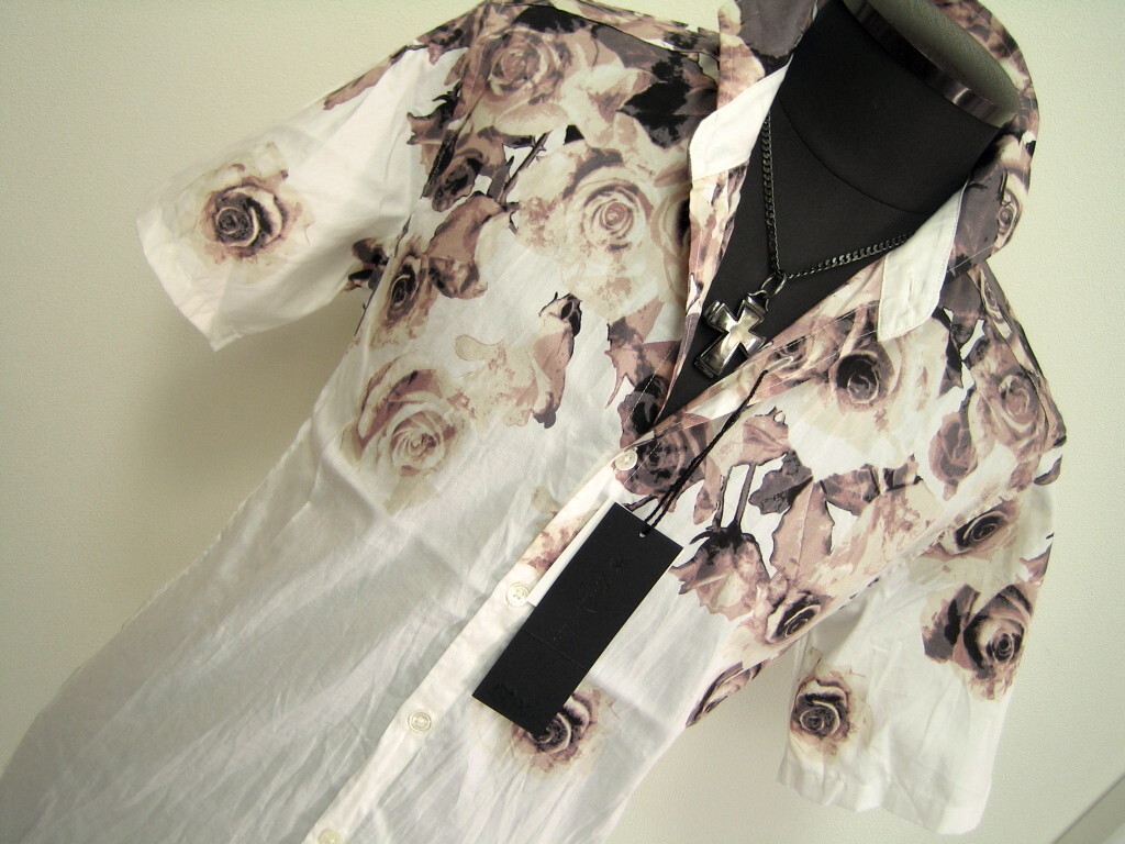 1.5万 新品 M トルネードマート 半袖シャツ ローズ ホワイト送料無料 610拍卖