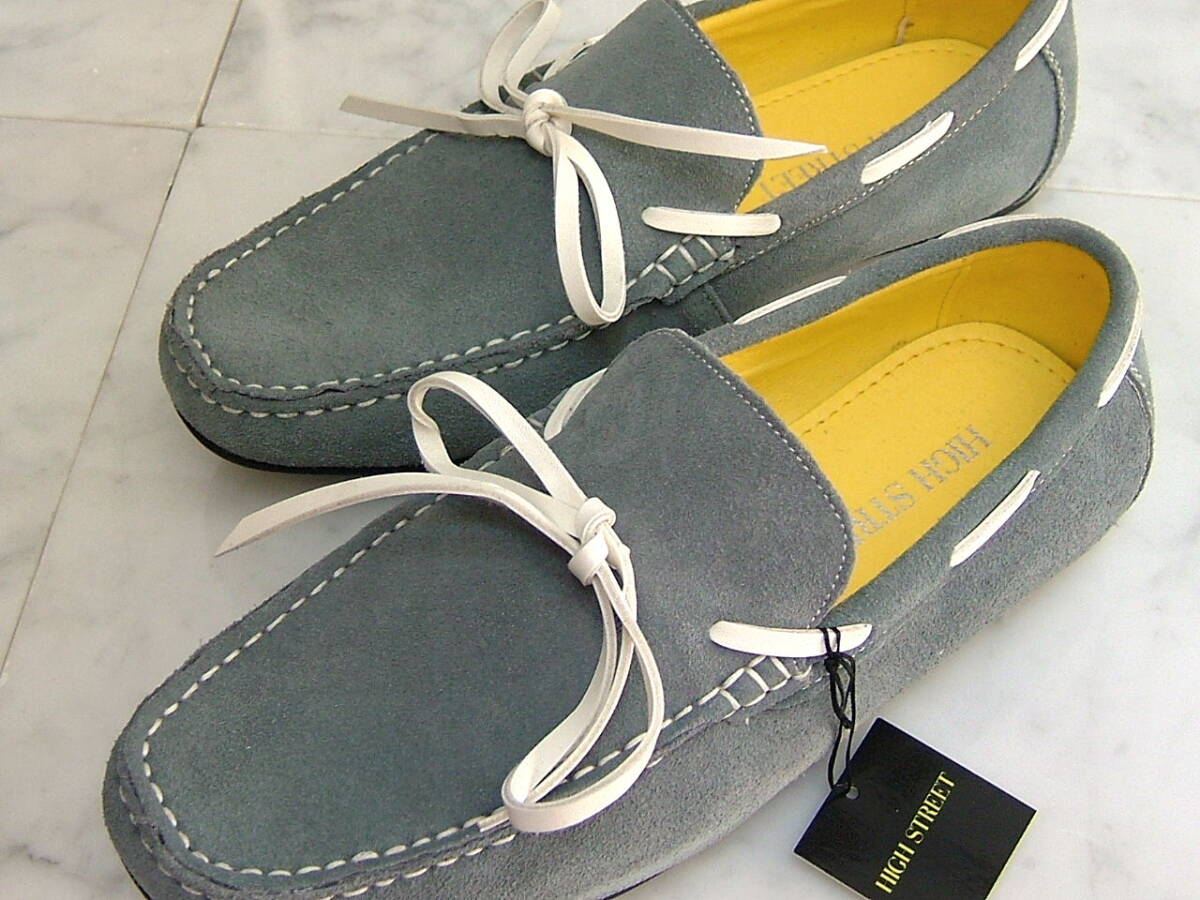 ハイストリート シューズ S レザー 本革 ブルー 新品 3101拍卖