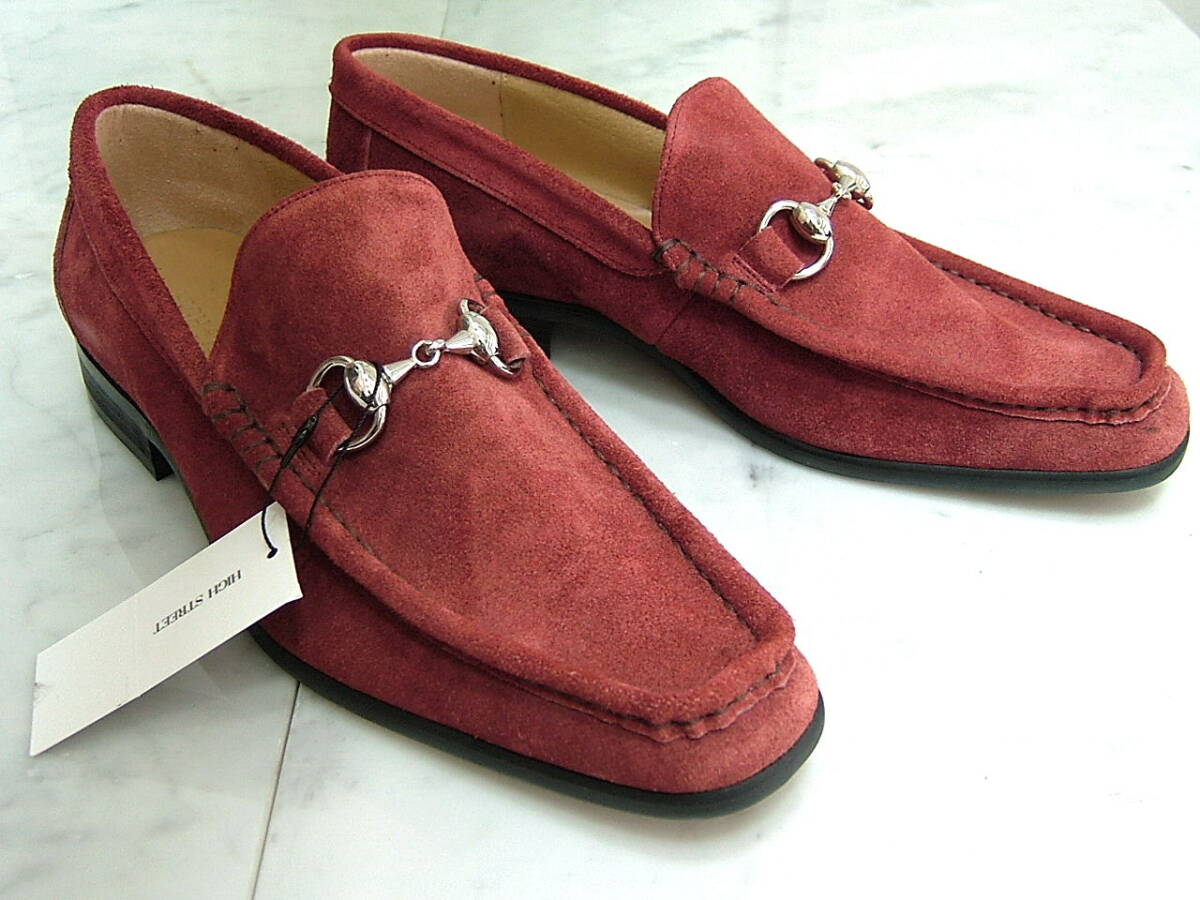 ハイストリート シューズ L レザー 本革 ワイン 新品 4503拍卖