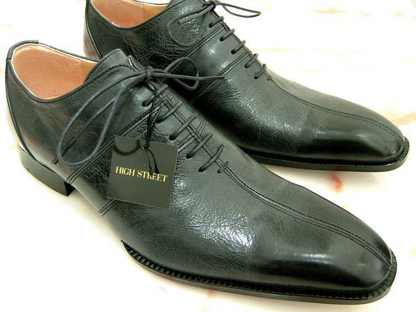 3.7万 新品 ハイストリート シューズ黒灰 L ストレートチップ靴拍卖