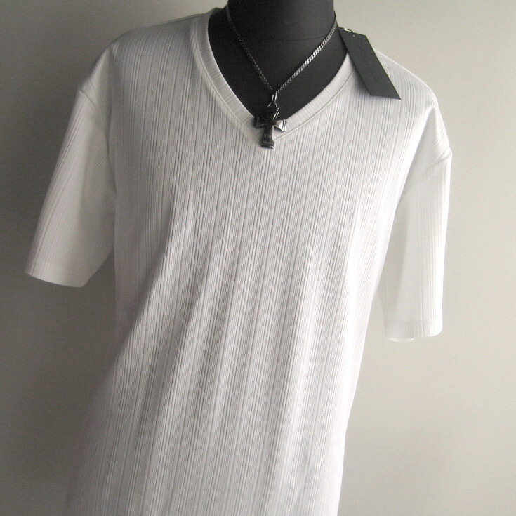 新品 L トルネードマート ランダム針抜きABSテレコ半袖カットソー(マスキュリン) 機能素材 ホワイト サンプル 送料無料 667拍卖