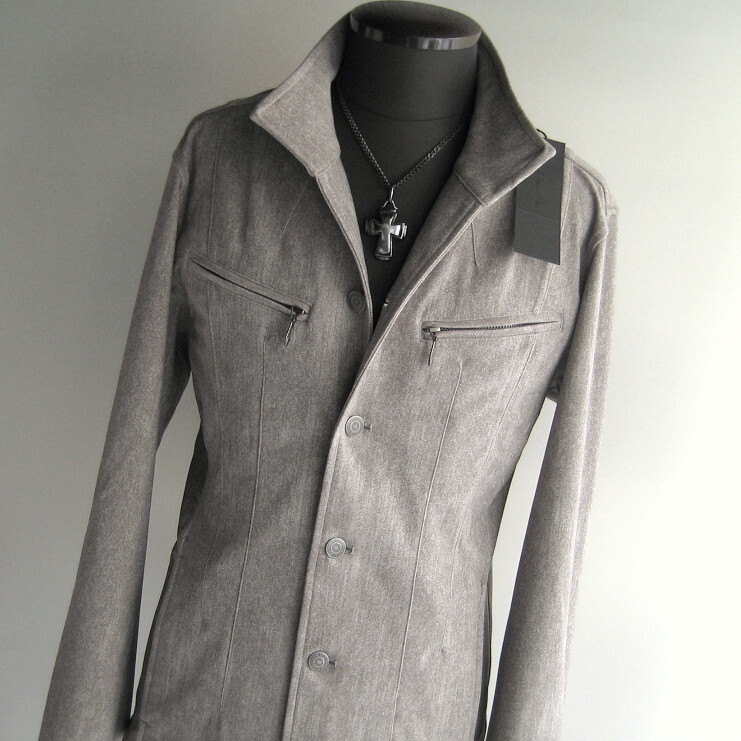 3.2万 新品 L トルネードマート ハイテンションムラデニムスタンドブルゾン グレー サンプル 482拍卖