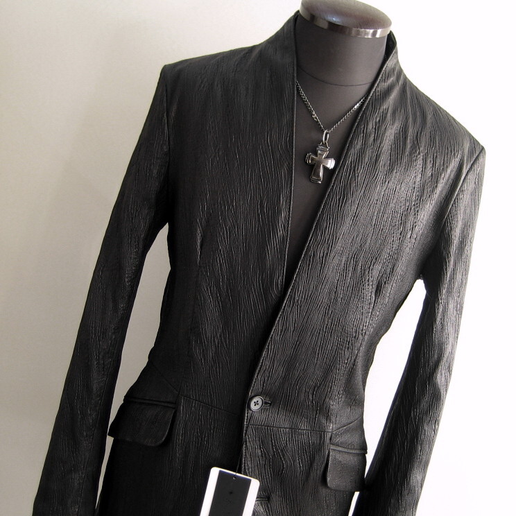 新品 11万 トルネードマート L エンボススーパーストレッチノーカラーコート ブラック 120拍卖