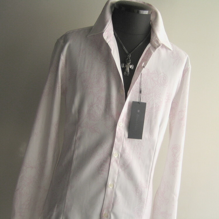 1.6万 新品 L トルネードマート ローズクロコダイルプリントシャツ長袖 ピンク 送料無料 サンプル 416拍卖