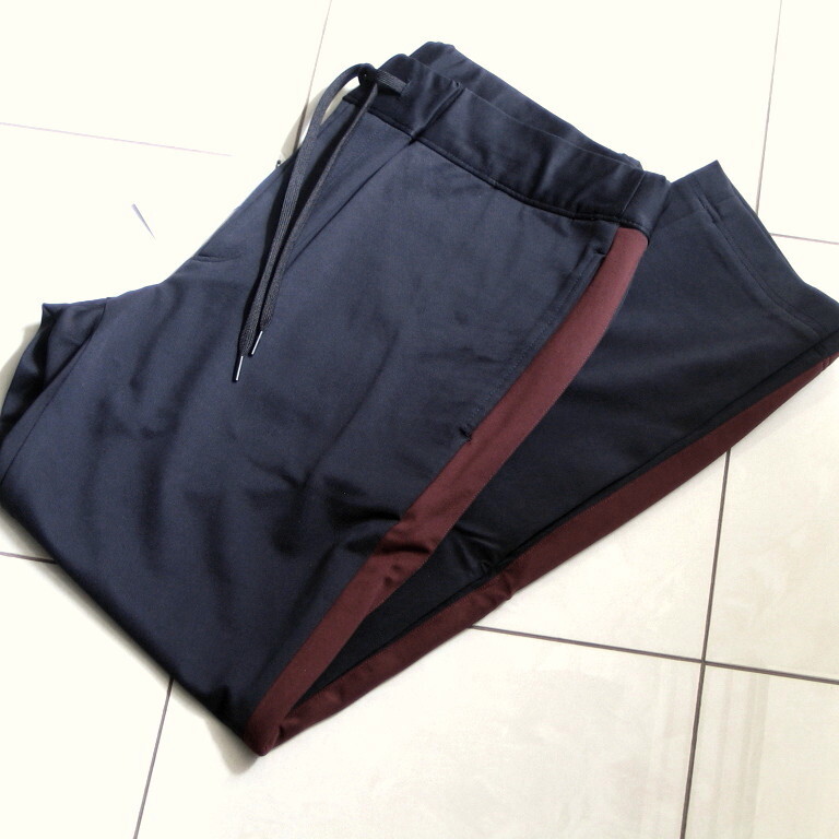 1.8万 新品 ハイストリート L サイドラインイージーパンツ ネイビー サンプル 487拍卖