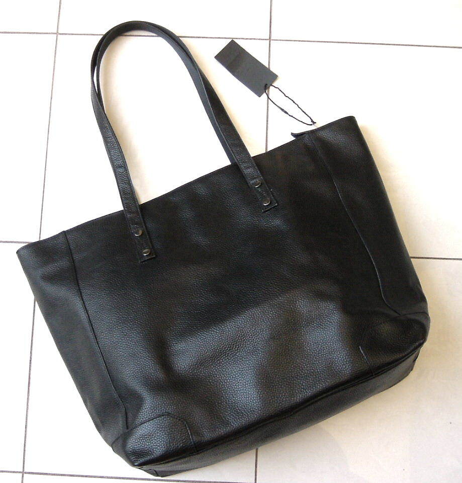 TORNADO MART トルネードマート シュリンクレザートートバッグ 本革レザー 黒拍卖