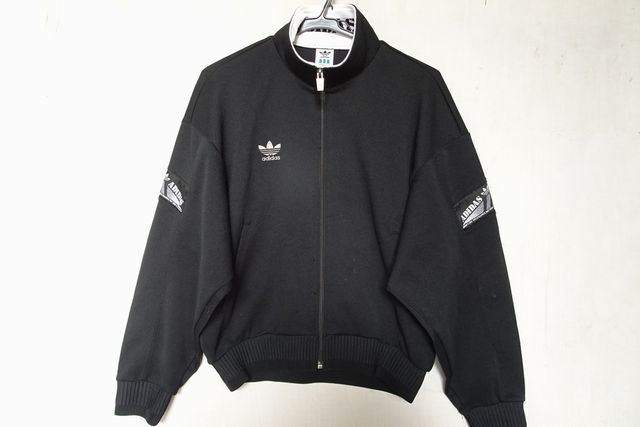 90s'ヴィンテージ/adidas/アディダス/ATS-805/長袖トラックジャケット/ジャージ/前ジップ/三つ葉ロゴ刺繍/黒/ブラック/Lサイズ(11/13R7)拍卖