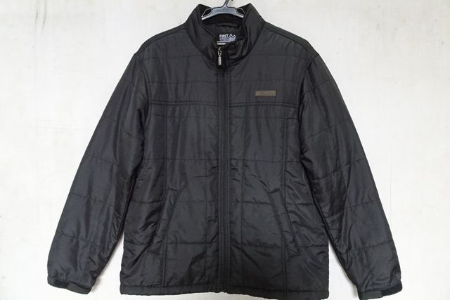 FIRST DOWN/ファーストダウン/中綿入ジャンパー/アウター/キルティングステッチ/前ジップアップ/黒/ブラック/Mサイズ(11/18R7)拍卖