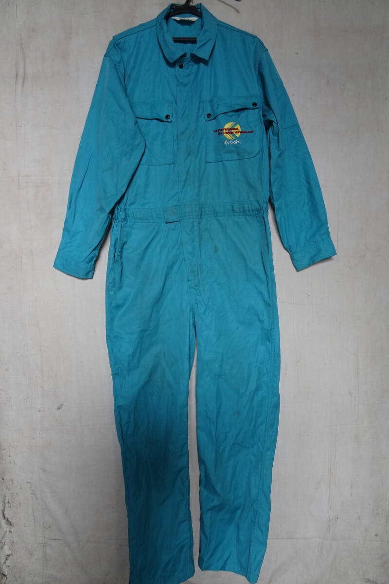 Kubota/クボタ/長袖オールインワン/作業着つなぎ/円管服/ワークウェア/前ジップアップ/エメラルドグリーン/3Lサイズ(11/11R7)拍卖
