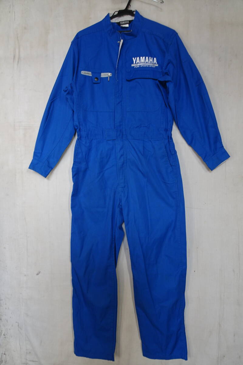 YAMAHA/WY-100/長袖オールインワン/作業着つなぎ/円管服/ワークウェア/スタッフユニフォーム/前ジップアップ/青/ブルー/Mサイズ(11/20R7)拍卖