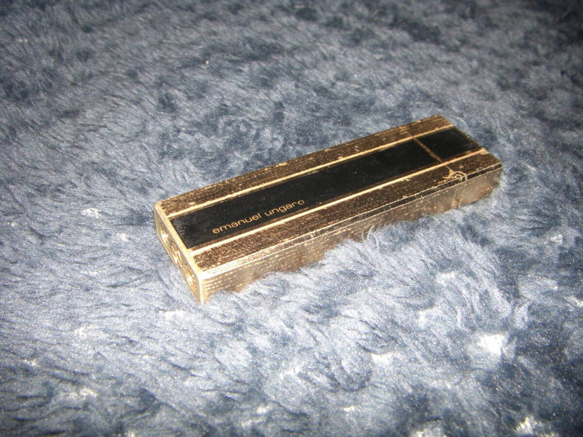 ★昭和レトロライター★emanuel ungaro ガスライター☆エマニュエル・ウンガロ◇ゴールド・ブラック拍卖