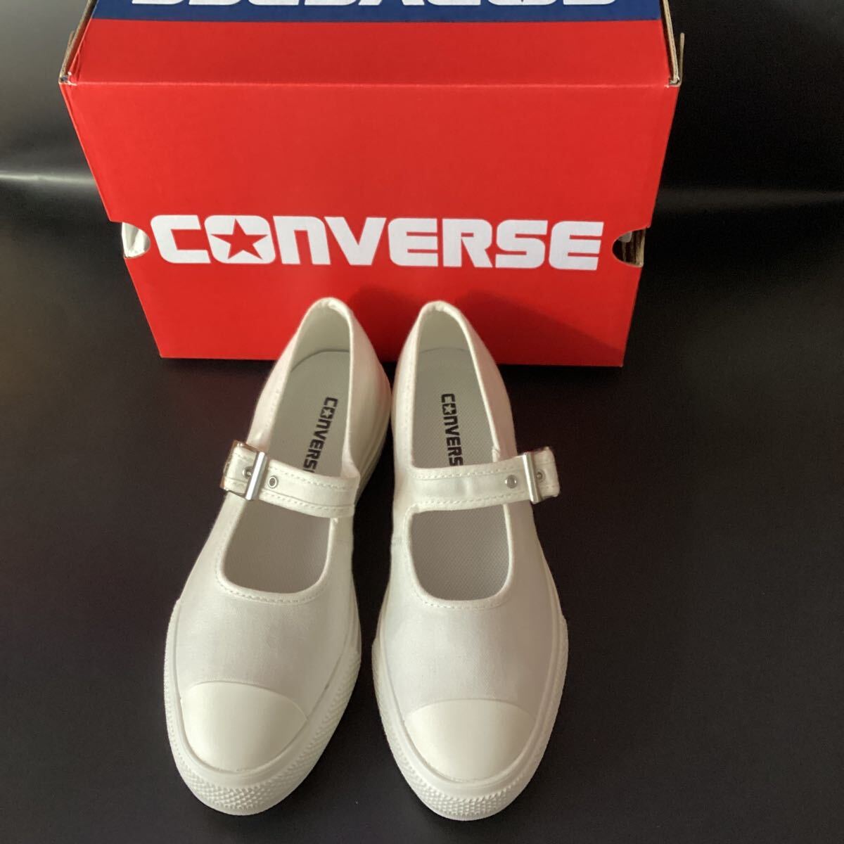 未使用 CONVERSE コンバース ALL STAR LIGHT PLTS MJ OX 24㎝ オフホワイト拍卖