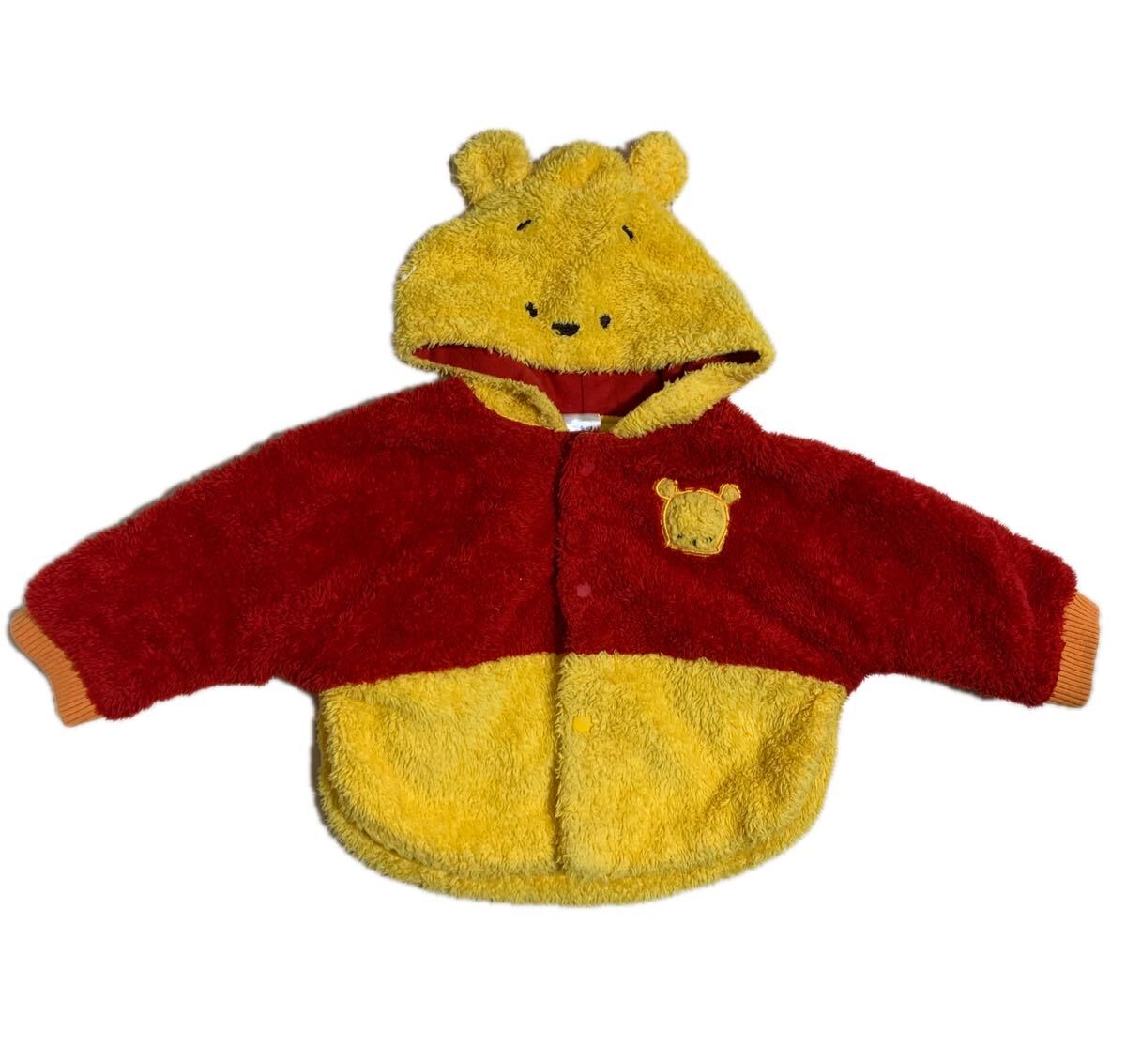 送料込み くまのプーさん 赤ちゃん本舗 ジャケット ポンチョ 80cm〜90cm ベビージャンパー パーカー ディズニー 着ぐるみ キャラクター 拍卖