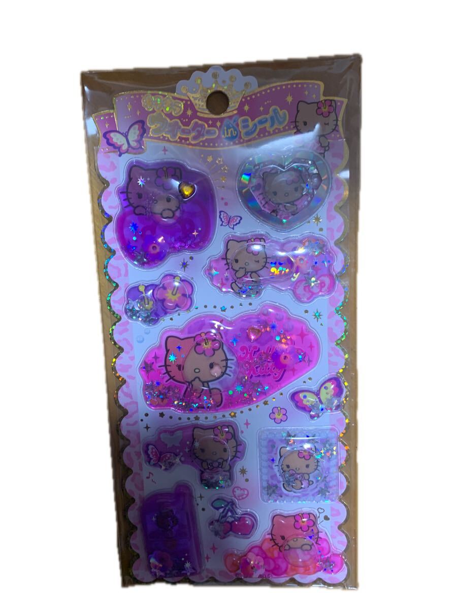 送料込み キラキラウォーターインシール 日焼けキティ サンリオ うるちゅるポップシール ボンボンドロップシール キティー拍卖