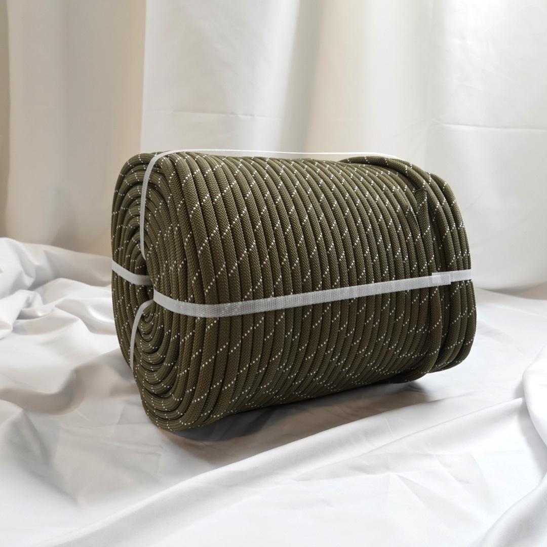 PP ポリプロピレン ロープ 10mm径 200m パラコード 対荷重1200kg アーミーグリーン アウトドア拍卖