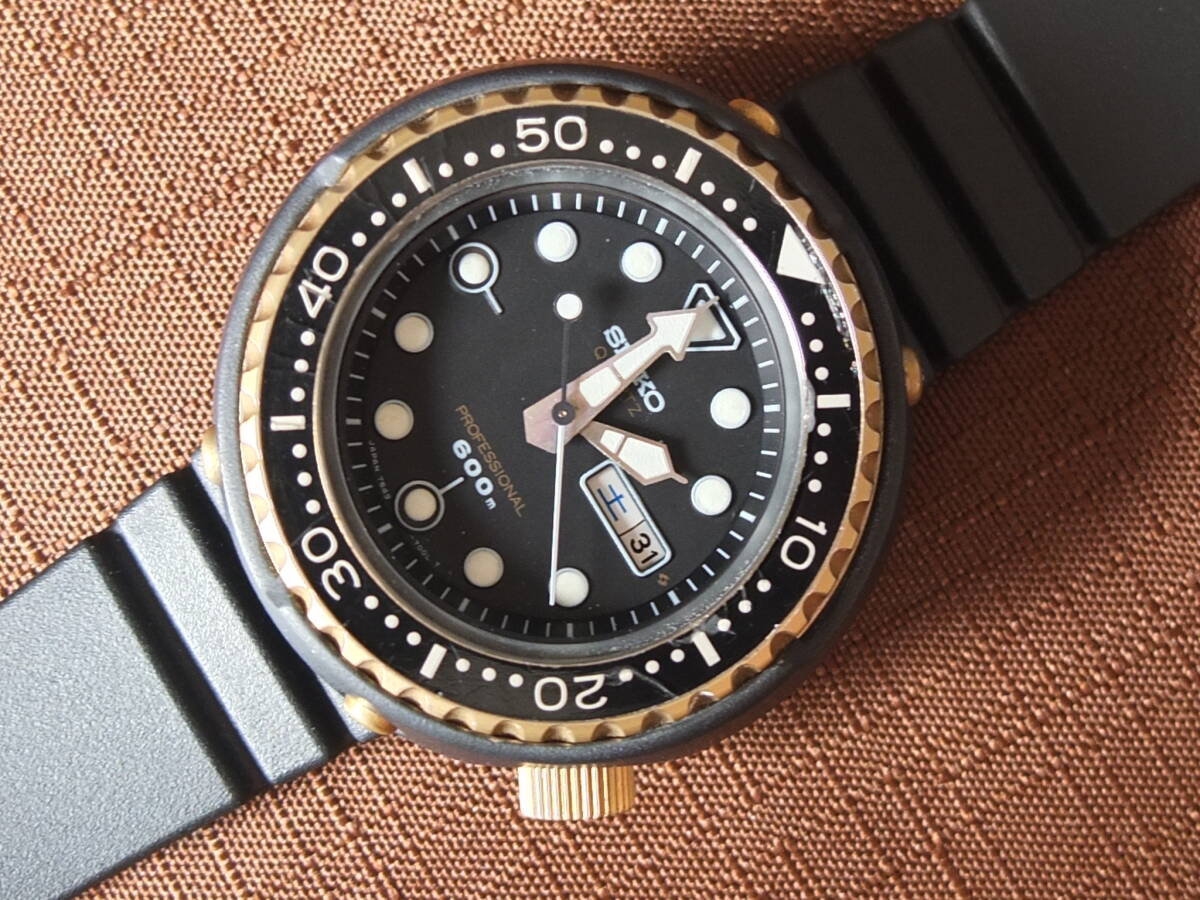 SEIKO セイコー 600m プロフェッショナルダイバー 7549-7000 チタン ツナ缶 クォーツ used SEIKO PROFESSIONAL DIVER'S 極美品 動作品拍卖