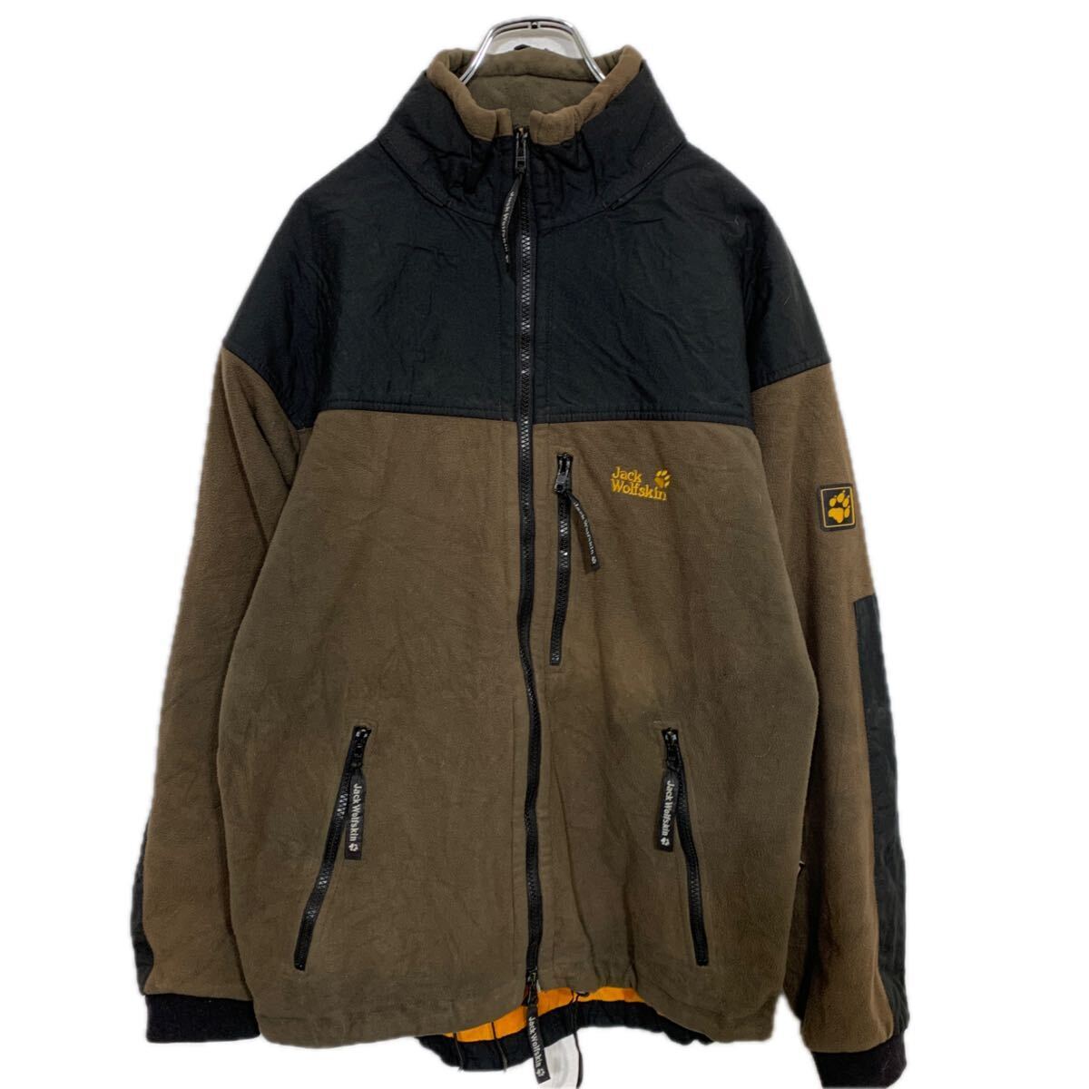 Jack Wolfskin フリースジャケット L ブラウン ジャックウルフスキン アウトドア アウター 冬物 a711-5330拍卖
