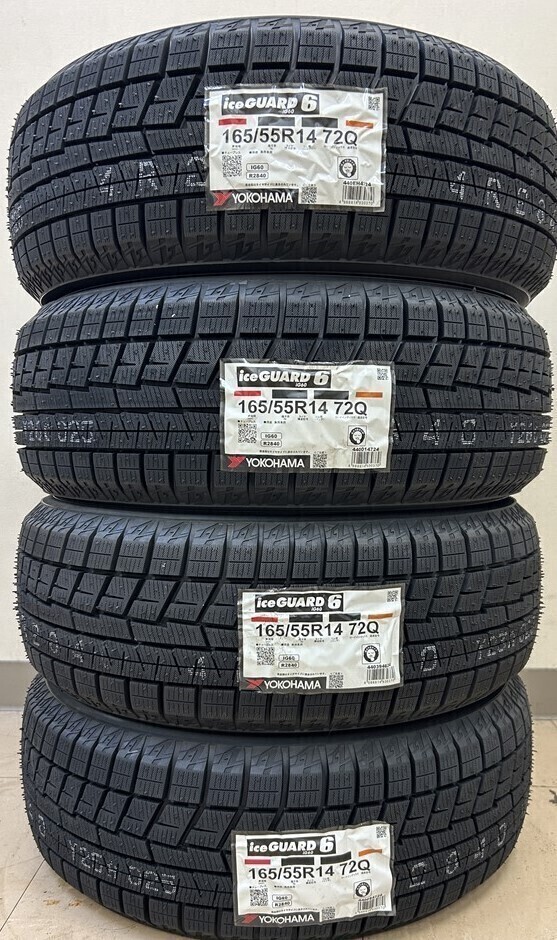 送料無料 新品2023年スタッドレス 165/55R14 72Q 4本(WYK028)ヨコハマ アイスガード iceGUARD 6 iG60 165-55-14 165/55/14拍卖