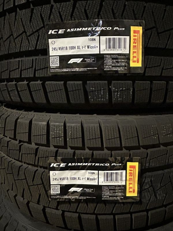 送料無料 未使用スタッドレス×2本 245/45R18 100H XL r-f ランフラット 2021年~ ICE ASIMMETRICO+(WP029)245/45/18 245-45-18拍卖