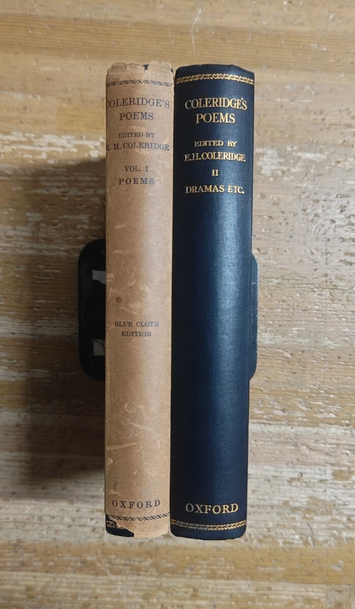 y1121-2.THE COMPLETE POETICAL WORKS OF SAMUEL TAYLOR COLERIDGE 全2巻揃/コールリッジ 全詩集/洋書/英文学/ロマン主義拍卖