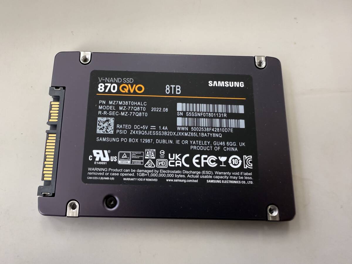 ☆美品1円より! SAMSUNG SATA 8TB MZ-77Q8T0 大容量☆拍卖