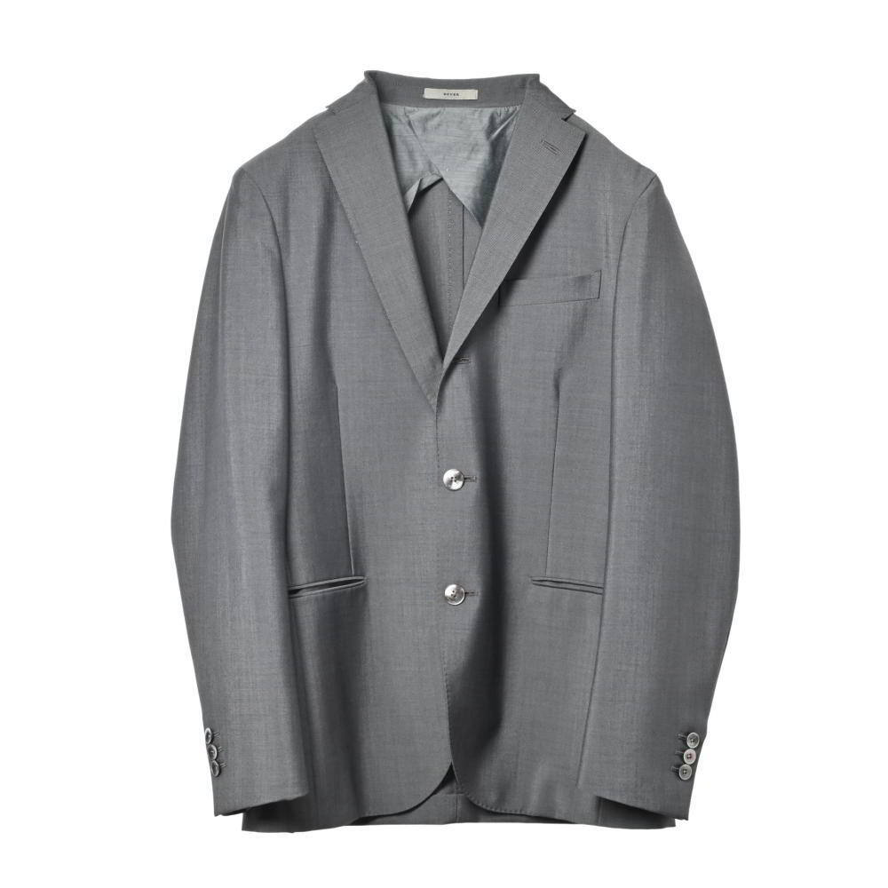 BOGLIOLI DOVER ウール 段返り三つボタン セットアップ スーツ 46 グレー ボリオリ KL4C2BAB56拍卖