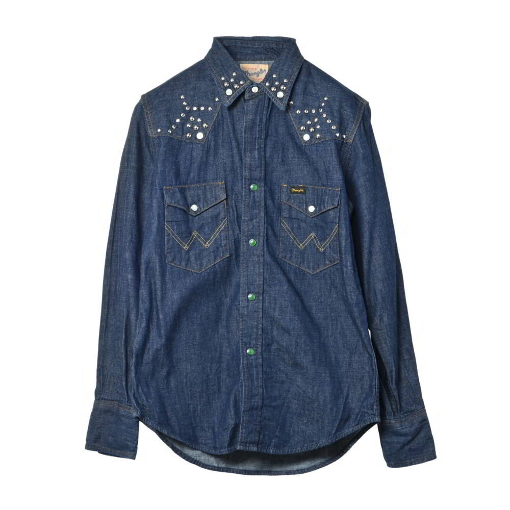 美品 TOGA × Wrangler WS9199 デニム ウエスタンシャツ XS インディゴ トーガ KL4BACBC95拍卖