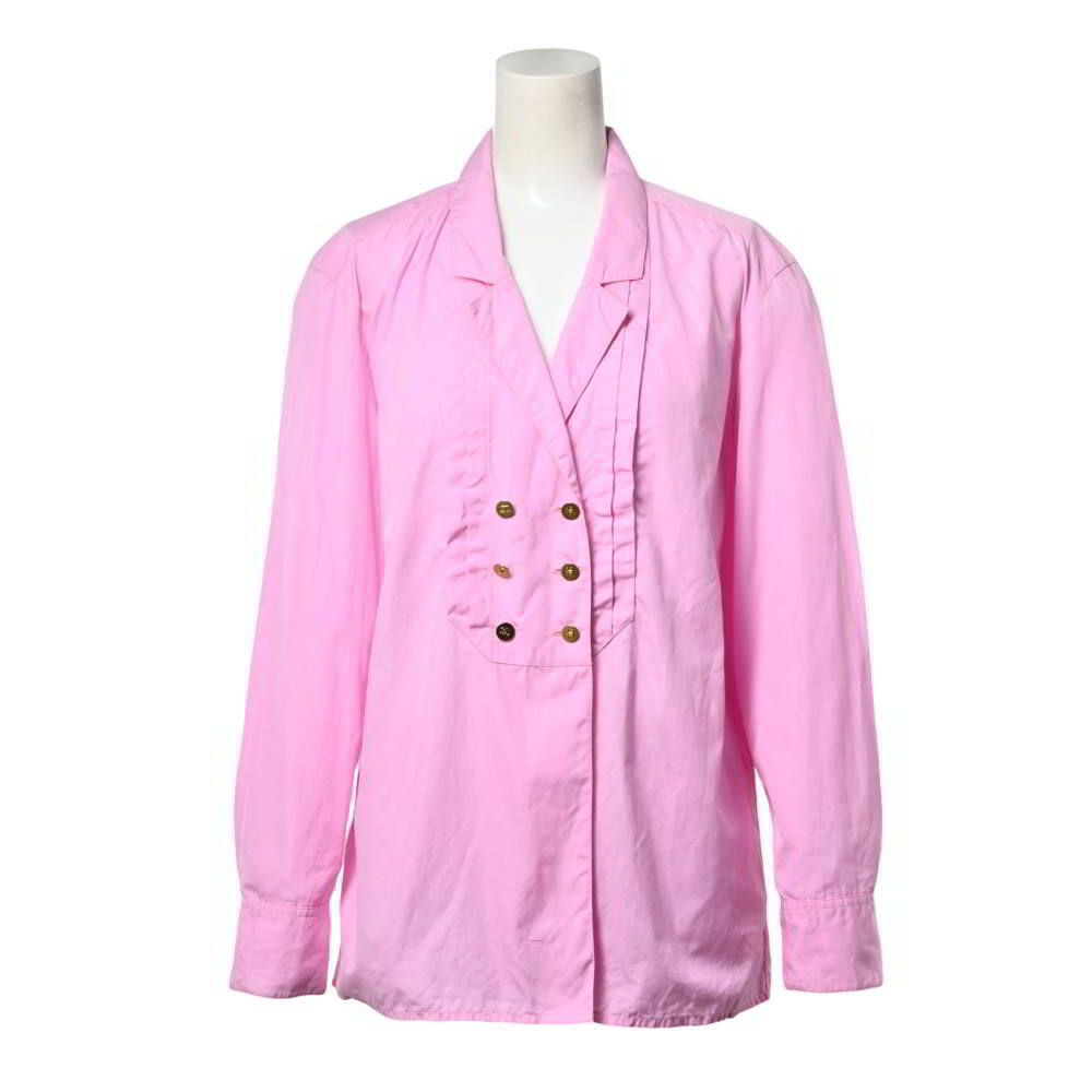 CHANEL P04914V03571 ヴィンテージ コットン シャツ ココマークボタン10個付き - ピンク シャネル KL4BABAB96拍卖