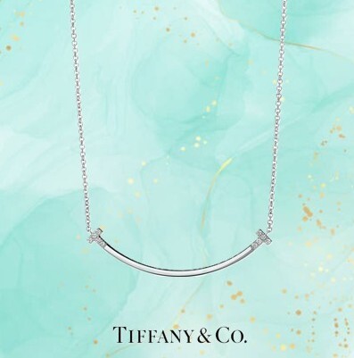 ☆ティファニー☆未使用 ¥34万☆ スマイル ダイヤ&18Kホワイトゴールドペンダント拍卖