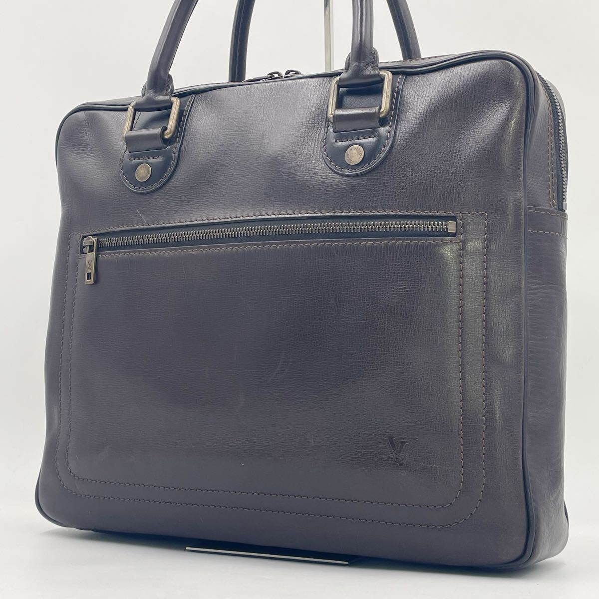 【極美品】LOUIS VUITTON ルイヴィトン ユタ ユーロン カフェ M92532 ビジネスバッグ ブリーフケース メンズ トート 書類鞄 通勤 A4可拍卖