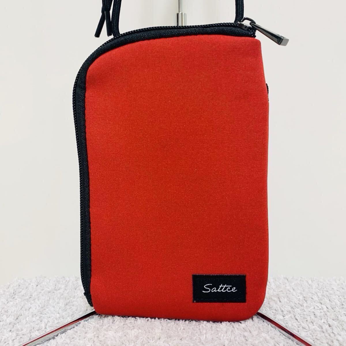 新品 SALE ショルダーポーチ 2way 財布 ショルダーバッグスマホケース レッド拍卖