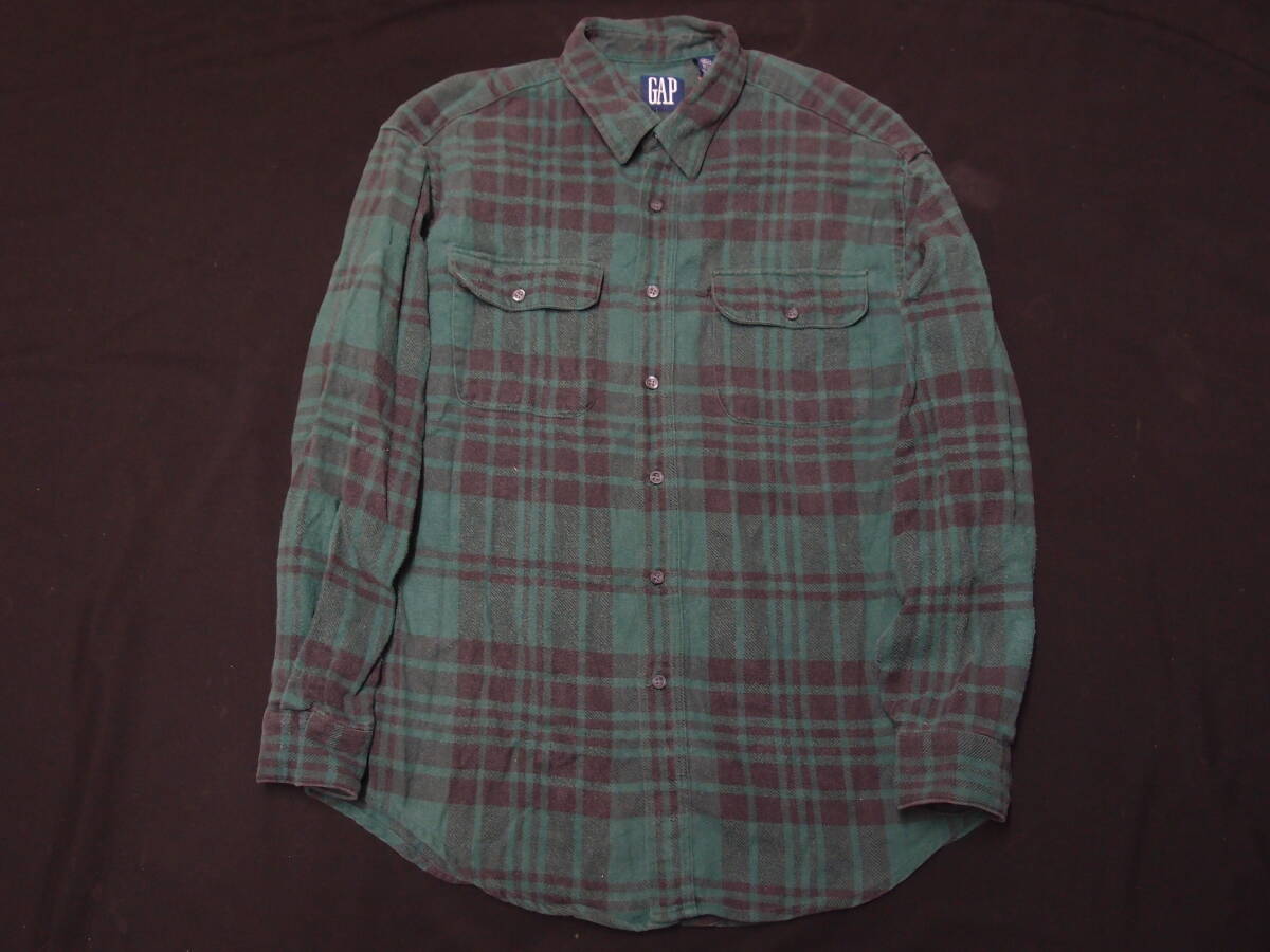 ◆古着卸USA■GAP☆ヘビーネルシャツ★★★L 旧 アメリカ直輸入 SALE お見逃しなく!拍卖