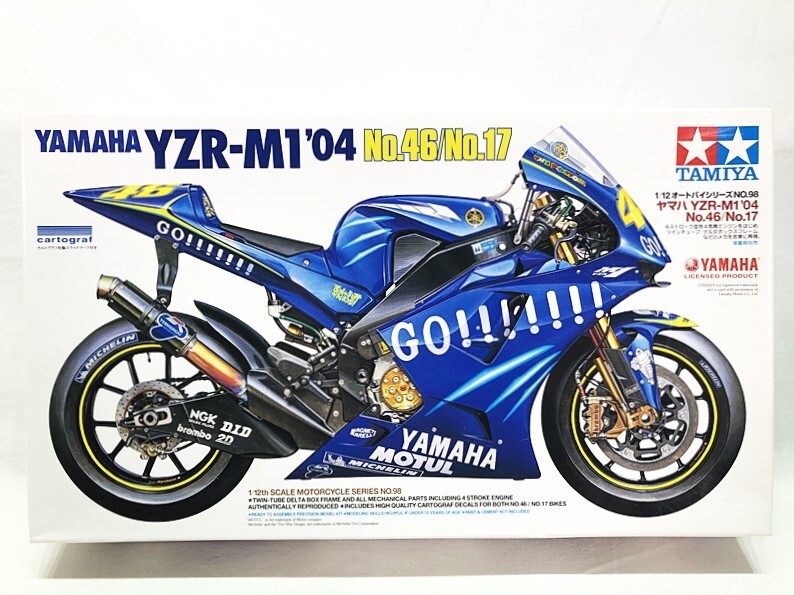 タミヤ 1/12 ヤマハ YZR-M1 ’04 No.46/No.17 14098 箱色褪せ/変色/変形あり プラモデル 同梱OK 1円スタート★S拍卖