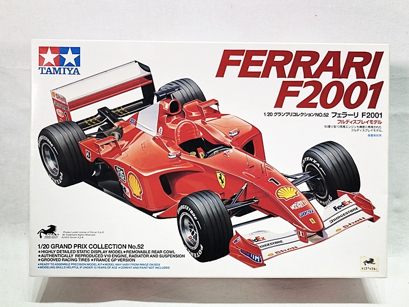タミヤ 1/20 フェラーリF2001 20052 箱変色あり・デカール保護材変色あり プラモデル 同梱OK 1円スタート★S拍卖