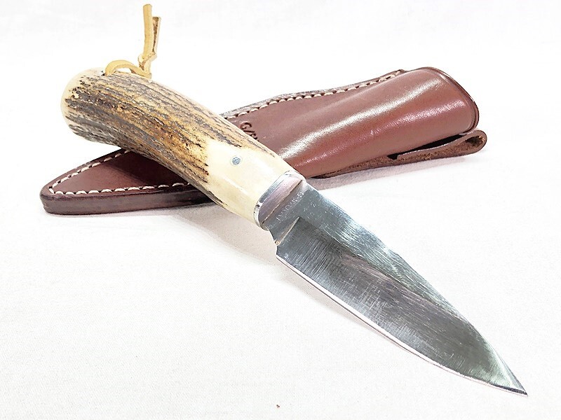 G.SAKAI G.サカイ シースナイフ スタッグハンドル 中古 ケースに油性ペンでの書込みあり 画像参照 同梱OK 1円スタート★SAC拍卖