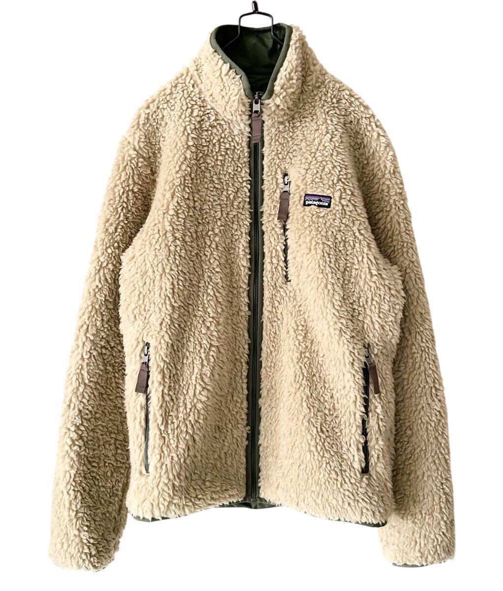 極美品!! 名作!! PATAGONIA Classic Retro-X Cardigan レトロ X カーディガン ナチュラル グリーン FA13 size S ビンテージ VINTAGE拍卖
