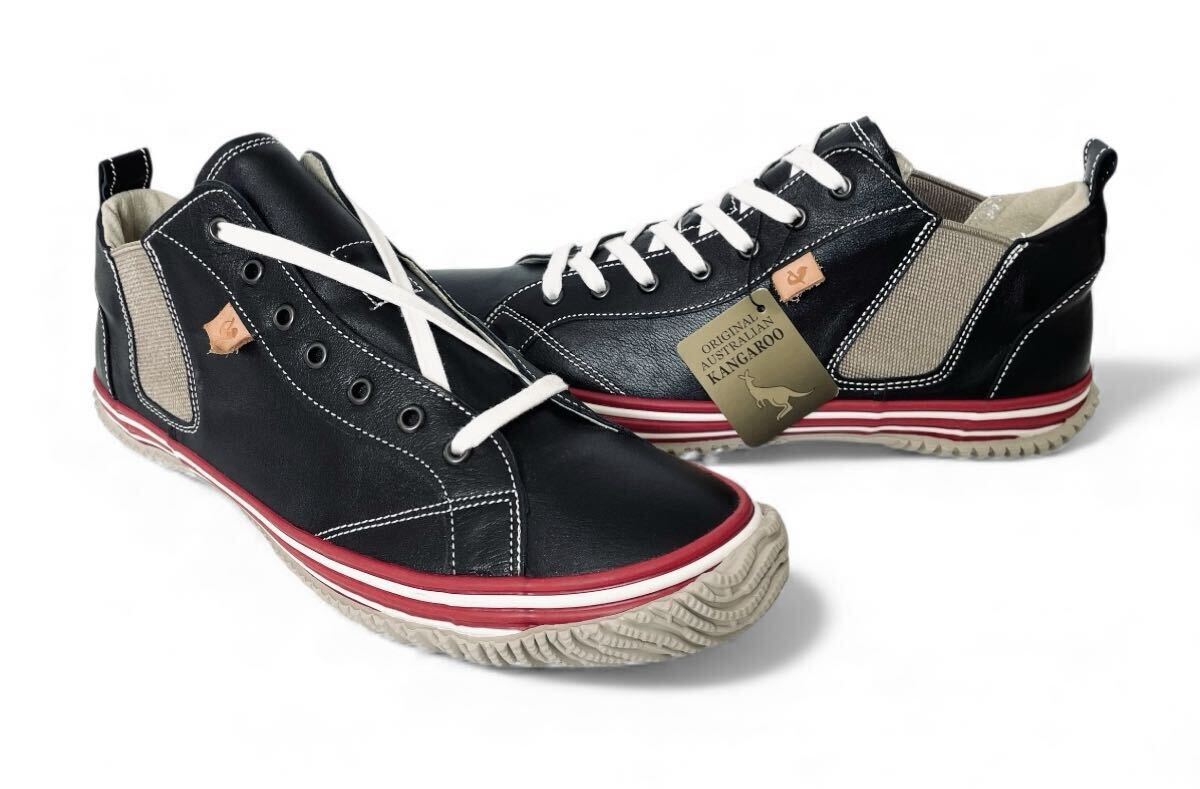 新品!! 名作!! 日本製 SPINGLE MOVE スピングルムーブ SPM-442 size L サイドゴア カンガルーレザー ブラック MADE IN JAPAN拍卖