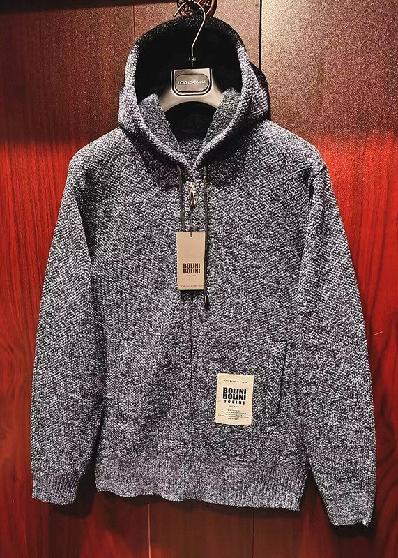 最高級ポルトガル製◆イタリア・ミラノ発*BOLINI/ボリニ*ブラックラインdesigner*防寒 ジャンパー/パーカ50/XLサイズ拍卖