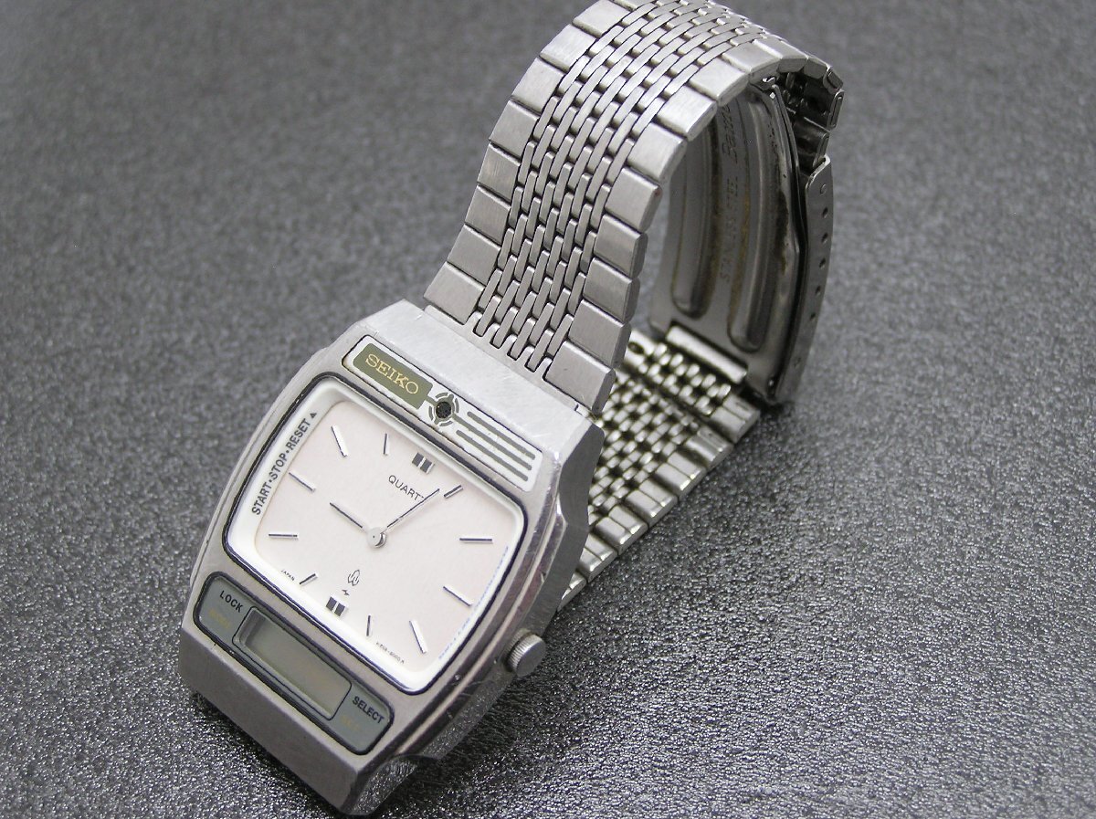 1円スタート★ハローカメラ★ 9131 SEIKO セイコー H259-5000 メンズ デジアナ 腕時計 ジャンク 要修理 生活防水拍卖