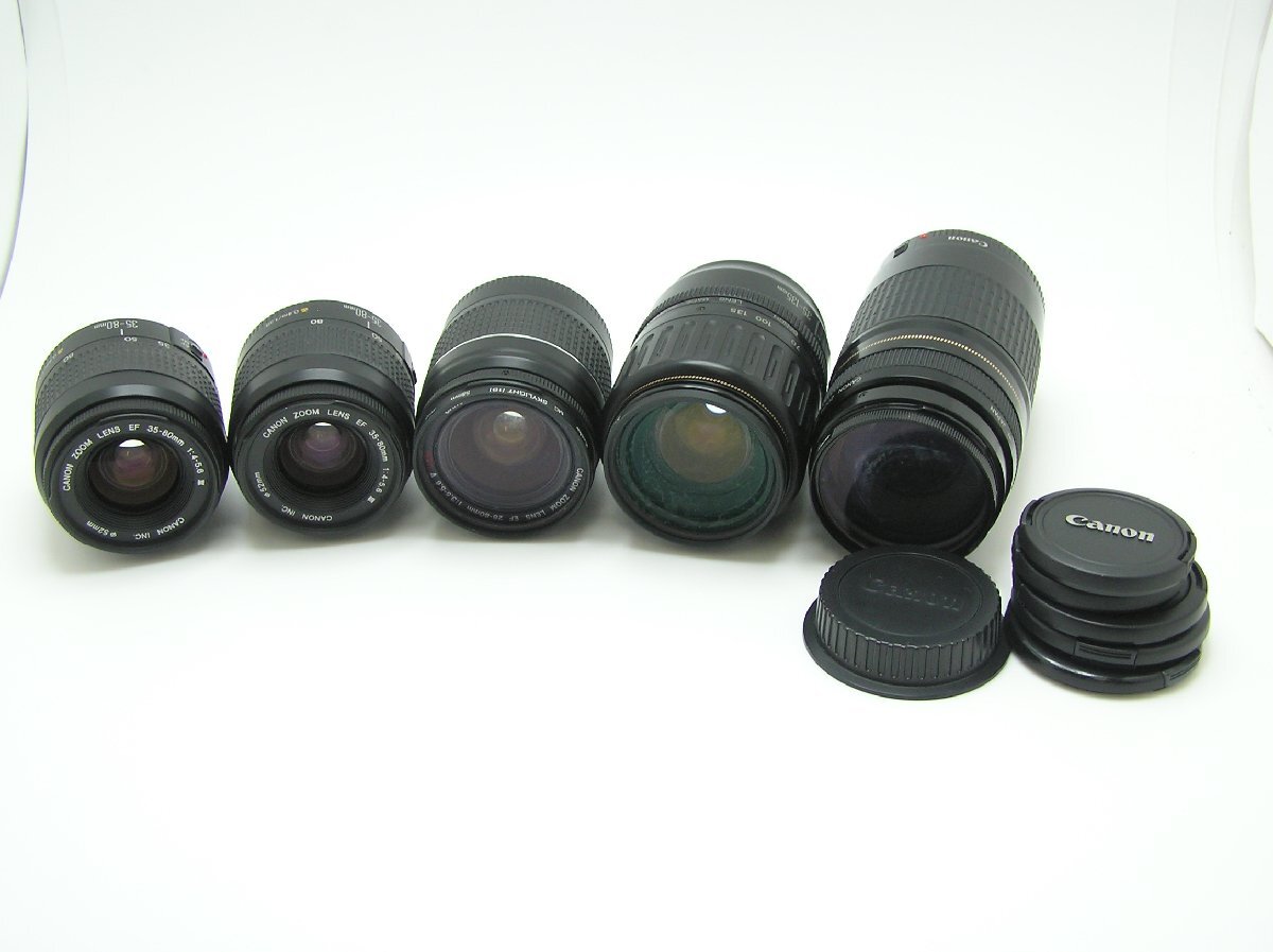 1円スタートハローカメラ★9134 キャノン Canon EF75-300mm:4-5.6 他 AFレンズ 合計5本セット AF動作OK 他は未確認 現状 ジャンク拍卖
