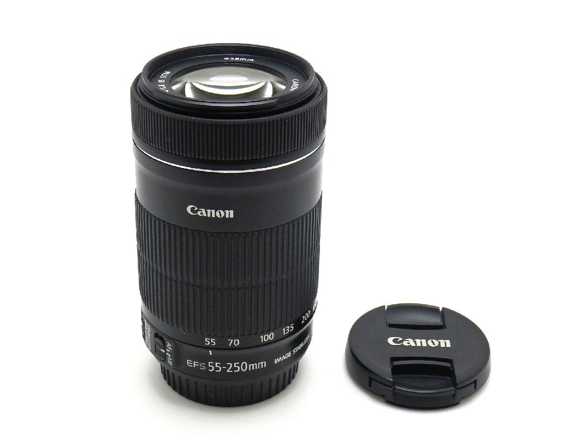 1円★ハローカメラ★ 9127 キャノン Canon EF-S 55-250mm F4-5.6 IS STM L.5741107230 動作品 銀ラインはがれあり 即決あり拍卖